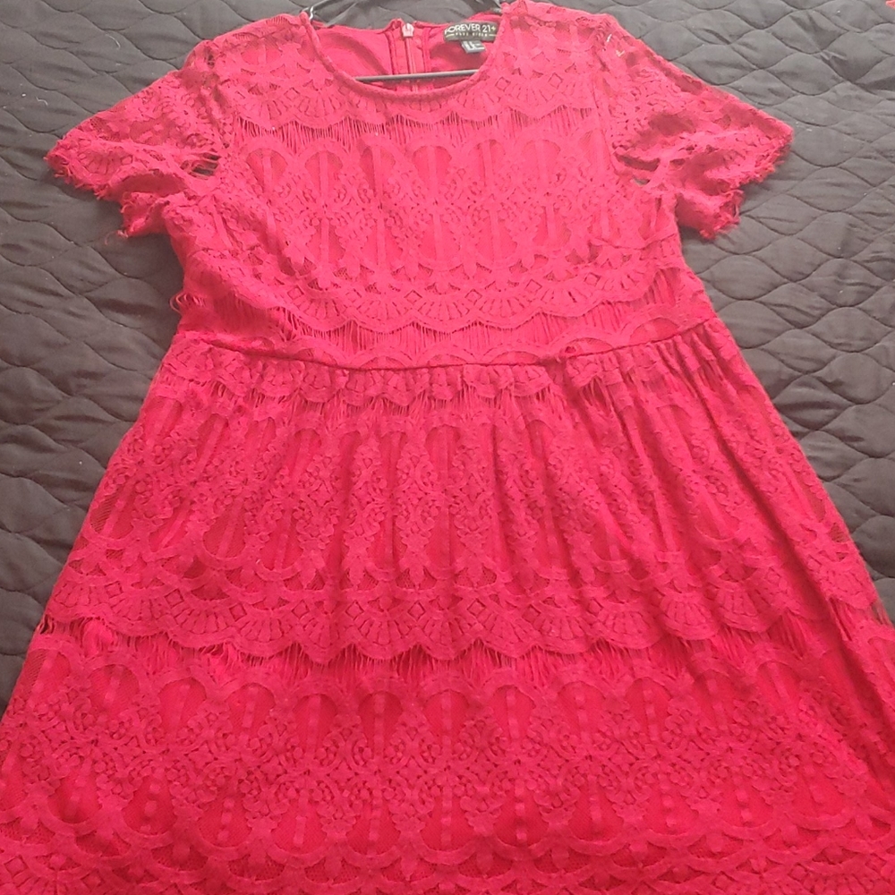 Red dress forever 21
